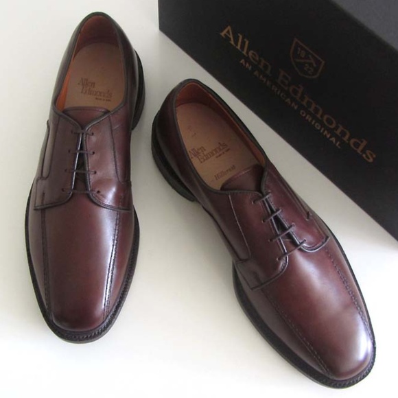Allen Edmonds Hillcrest Swirl Mocha Leather Shoes, Size 9, Made in USA Men's 27.0cm genuine leather brown type Vintage Second Hand main image 1